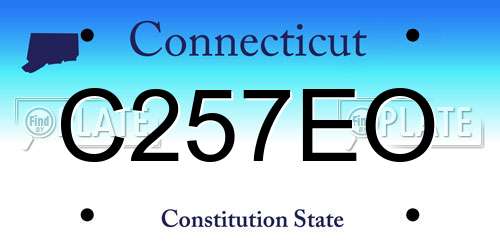 C257EO Connecticut License Plate