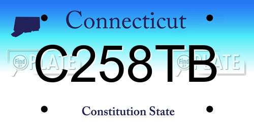 C258TB Connecticut License Plate