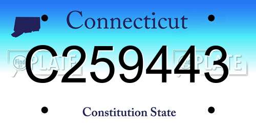 C259443 Connecticut License Plate