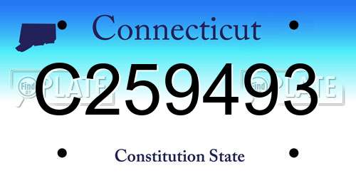 C259493 Connecticut License Plate