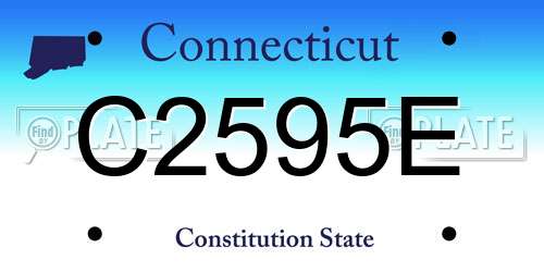 C2595E Connecticut License Plate
