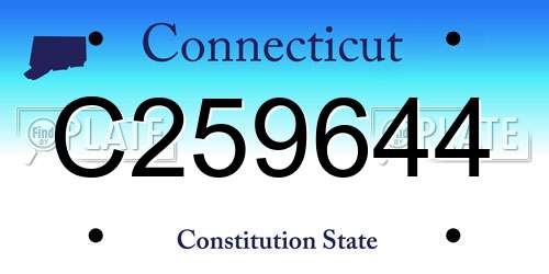 C259644 Connecticut License Plate