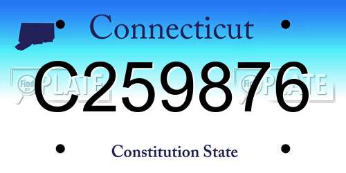 C259876 Connecticut License Plate