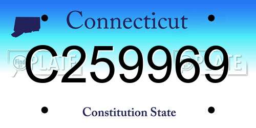 C259969 Connecticut License Plate