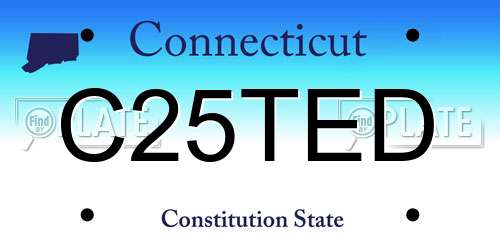 C25TED Connecticut License Plate