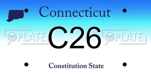 C26 Connecticut License Plate