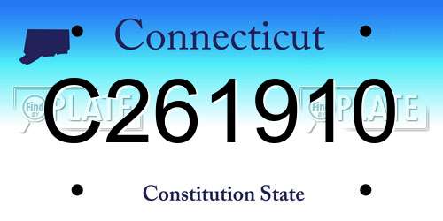 C261910 Connecticut License Plate