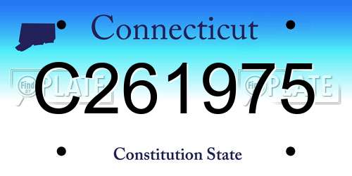 C261975 Connecticut License Plate