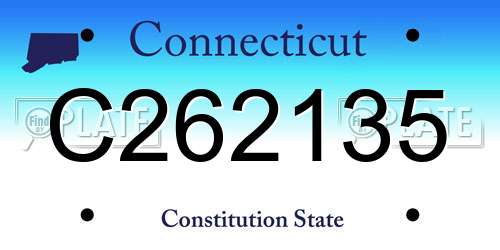 C262135 Connecticut License Plate