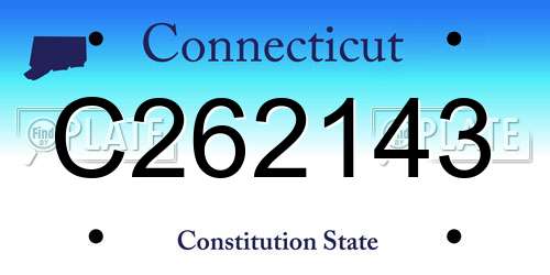 C262143 Connecticut License Plate