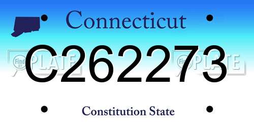C262273 Connecticut License Plate