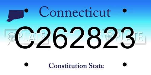 C262823 Connecticut License Plate