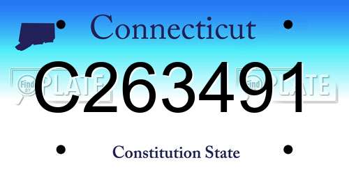 C263491 Connecticut License Plate