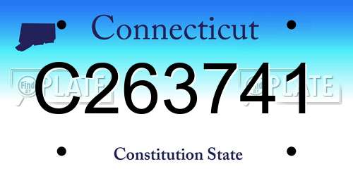 C263741 Connecticut License Plate