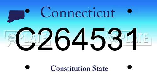 C264531 Connecticut License Plate