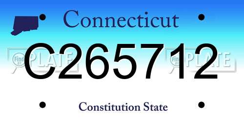 C265712 Connecticut License Plate