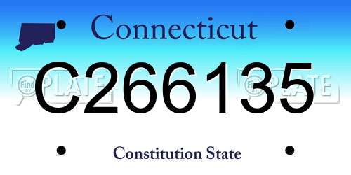C266135 Connecticut License Plate