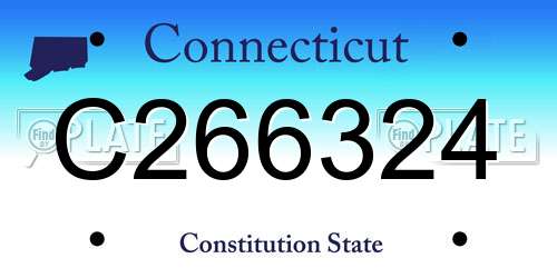 C266324 Connecticut License Plate