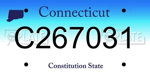 C267031 Connecticut License Plate