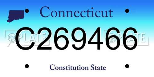 C269466 Connecticut License Plate
