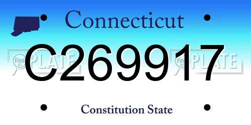C269917 Connecticut License Plate