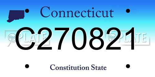 C270821 Connecticut License Plate