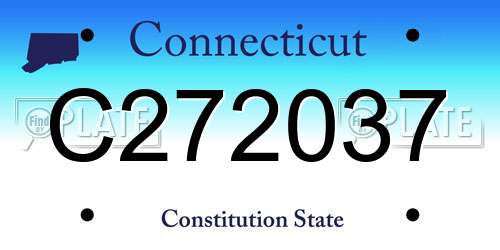 C272037 Connecticut License Plate