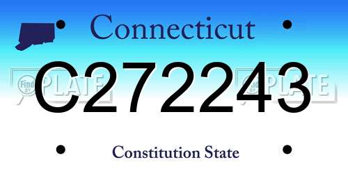 C272243 Connecticut License Plate