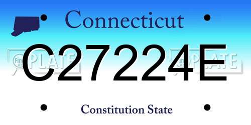 C27224E Connecticut License Plate