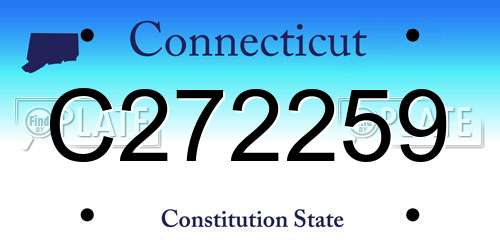C272259 Connecticut License Plate