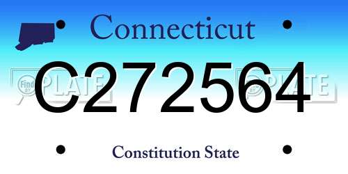 C272564 Connecticut License Plate