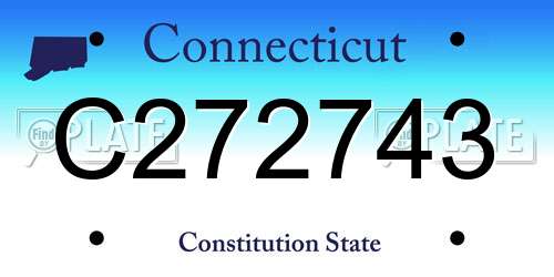 C272743 Connecticut License Plate