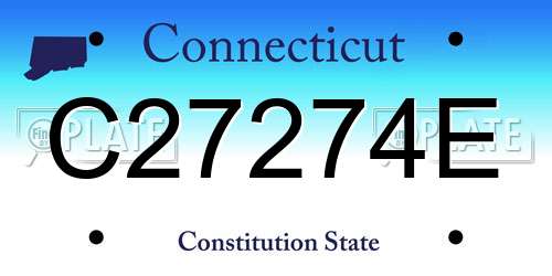 C27274E Connecticut License Plate