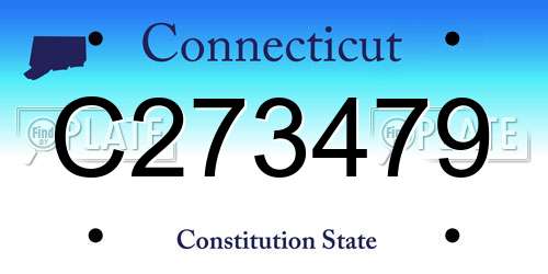 C273479 Connecticut License Plate