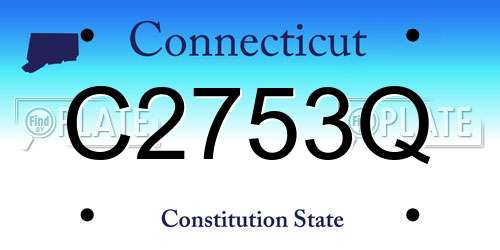 C2753Q Connecticut License Plate
