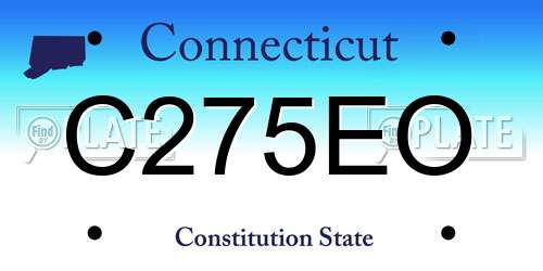 C275EO Connecticut License Plate