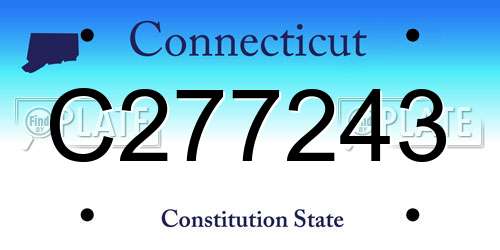 C277243 Connecticut License Plate