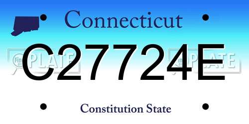 C27724E Connecticut License Plate