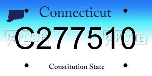 C277510 Connecticut License Plate