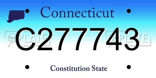 C277743 Connecticut License Plate