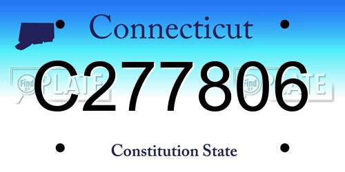 C277806 Connecticut License Plate