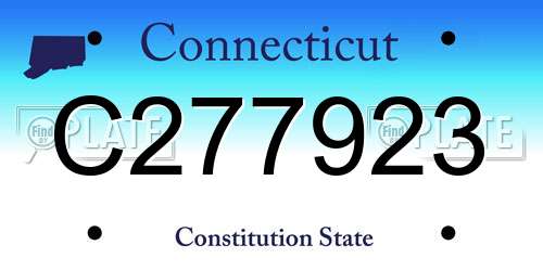 C277923 Connecticut License Plate