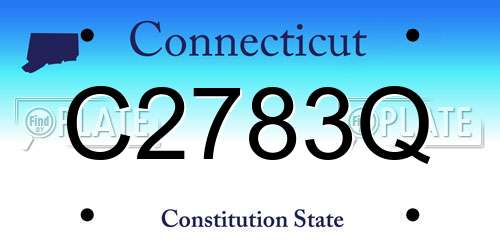 C2783Q Connecticut License Plate