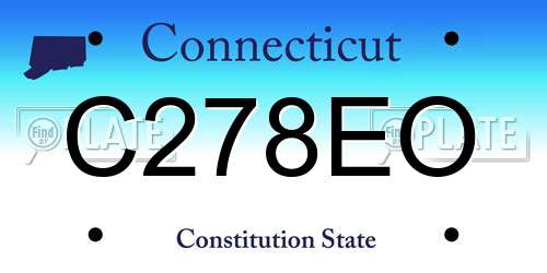 C278EO Connecticut License Plate