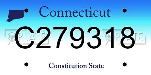C279318 Connecticut License Plate