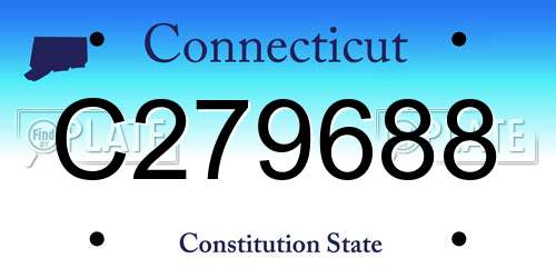C279688 Connecticut License Plate