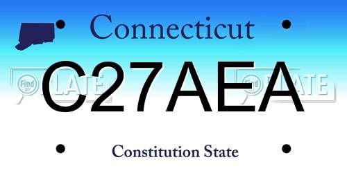C27AEA Connecticut License Plate