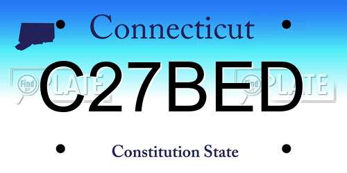 C27BED Connecticut License Plate
