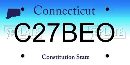 C27BEO Connecticut License Plate