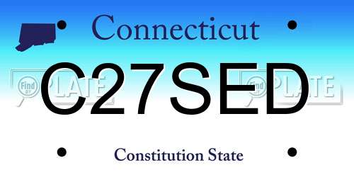 C27SED Connecticut License Plate